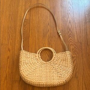 LC Lauren Conrad Natural Woven Shoulder Bag